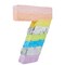 Large Number 7 Pinata for Girl's 7th Birthday Party Decorations, Rainbow Pastel (21x15x4 In)